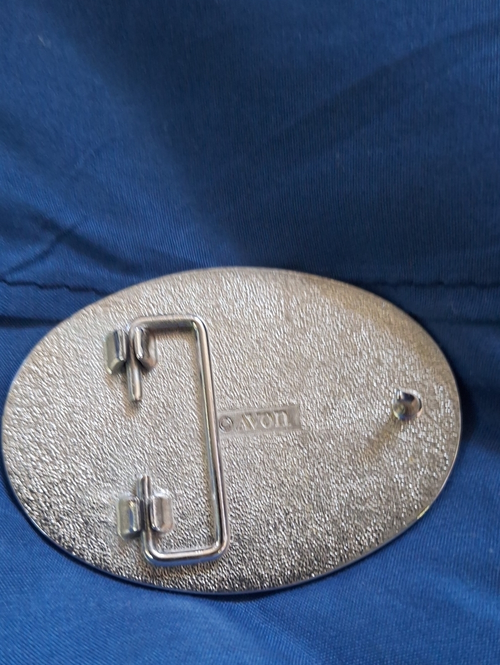 Vintage 1980s Avon Western Horse Saddle Belt Buckle Silver Tone Metal - Picture 3 of 6